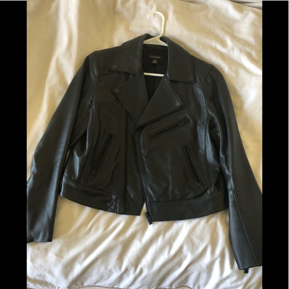 Black Leather Moto Jacket
